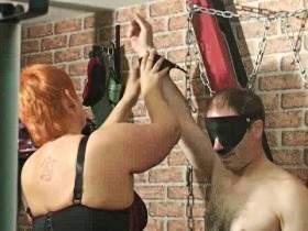 Femdom Session - slaves milked