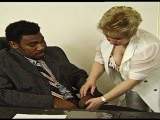 At the job interview she takes my cock in her mouth