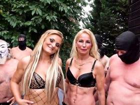 WURSTFÄCHER ZUGEBUTTERT?! CREAMPIE OUTDOOR ORGIE MIT SKINNY MILF NINA RIDE!