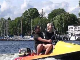 Extreme public sex on the water scooter