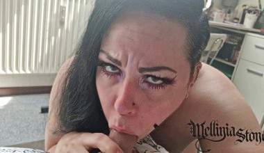 Sloppy-Blowjob,Deepthroat mit gespaltenen & gepiercten Zunge