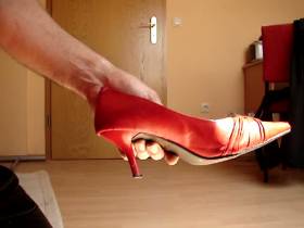 jerk off in the hot red heels my Ex