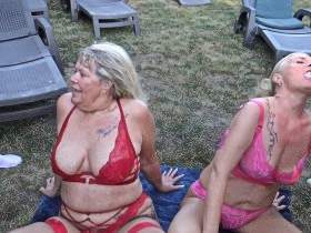 Outdoor NS and Cum Bukkake Party