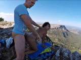 Mega horny girl fucked on the mountain at 3000 meters