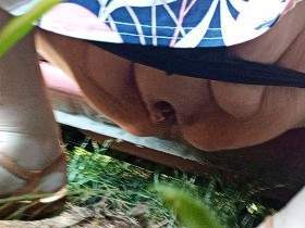 Watering a meadow with piss