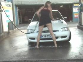 In the car wash