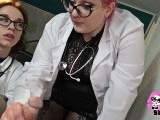 Dr. Abby and Dr. Emily are treating your masturbation addiction.
