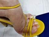 Arched Feet Longer Toenails Yellow Heels