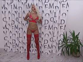 Mega horny blonde ao in front of the curtain u fucked on the chair.