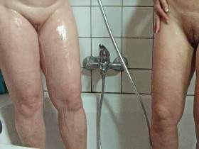 I'm naked in the bathroom with my girlfriend. He films us and...