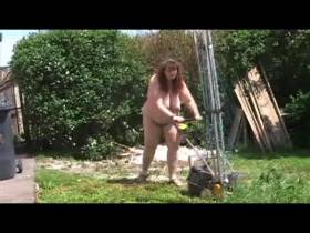 Mow the lawn naked