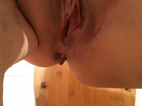 Super Horny Close-up, squatting over the toilet, pee, poop removal ..