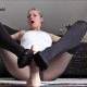 Nylon footjob with dirty talk and countdown