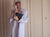 the beautiful slut doctor does the rectal examination by herself
