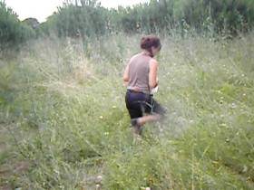 The brown snake in the grass.