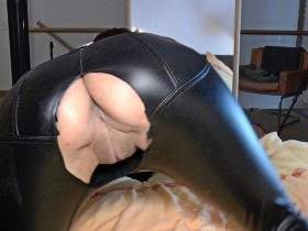 Fucked leather leggings Disco Bitch and 2 thick fuck tails - Part 2.