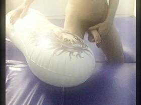 Fucking Asuka anime love pillow on waterbed 1