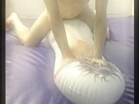 Fucking Asuka anime love pillow on waterbed 1