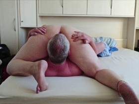 Mature chubby slut rides my face