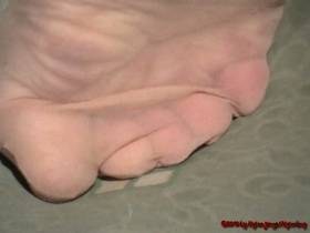 My foot in nylon pantyhose