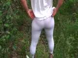 The moist Pfurz in the white leggings.