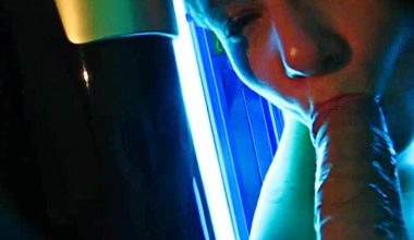 Riesenschwanz im Solarium getroffen