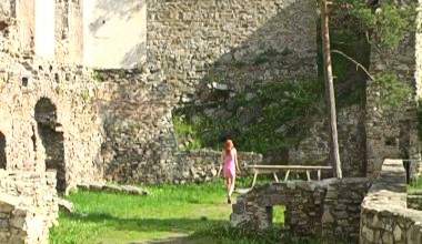 Catwalk auf der Burg