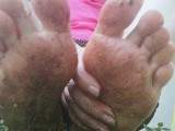 Extreme dirty feet outdoor pleasure