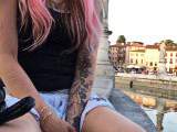 Hony PUBLIC PISS in the heart of Padua (Italy Pensions)