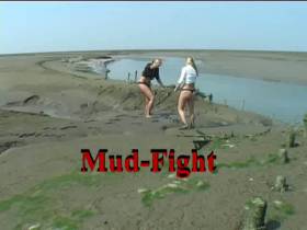 mud wrestling in the mud