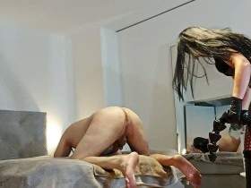 I'll stuff the huge plug into your hole, slave