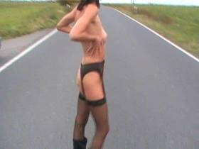 Hitchhiking on the highway
