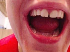 Morning teeth fetish oral routine