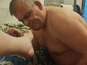 feet and tits licking