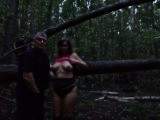 Oral sex in the forest at night