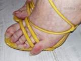 Long Toenails Yellow Heels