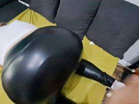 leather leggings ass spanking