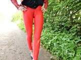 Walk in red leggings - Part 3