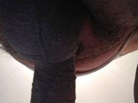 Filmed from below while blowing