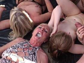 The bareback gangbang sluts! 3 cum sluts get pumped full! Part 8