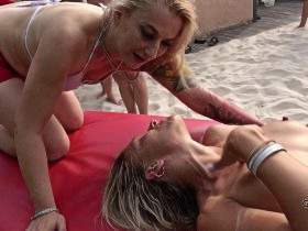 Beach Bang and Sperm Party with Squirting Slut NymphoNora