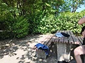 Public bareback cheating with creampie at a rest stop! Part 3
