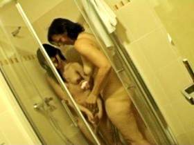 Young & old in the shower