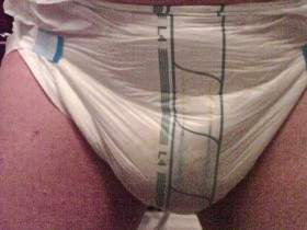 Horny on the diaper made fully waxed