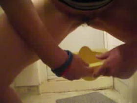 poop in the potty bowl
