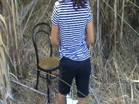 The chair in bamboo box