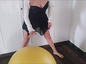 pee on my fitness ball!