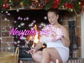New Year's hot by the fireplace