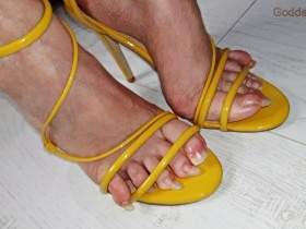 Yellow Heels Tease