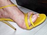 Yellow Heels Tease